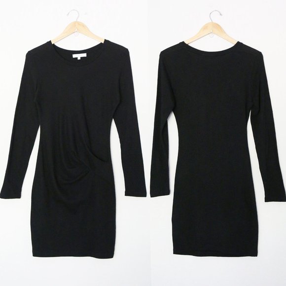 IRO Isabeli Dress Black Size M 100% Cotton Twist Front Light Sweater Knit $245 - Picture 5 of 15